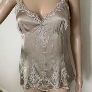 Embellished Flapper Style Silk Camisole